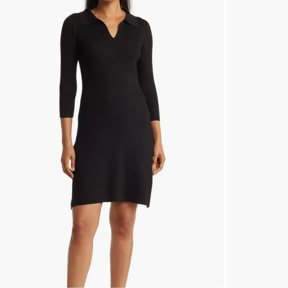 Love By Design Vermont
Johnny Collar Ribbed
Sweater Dress
BLACK, Size X-Large